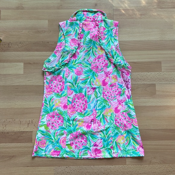 Lilly Pulitzer Martina Sleeveless Polo Top in Pear Necessities Size S NWOT - Picture 4 of 5